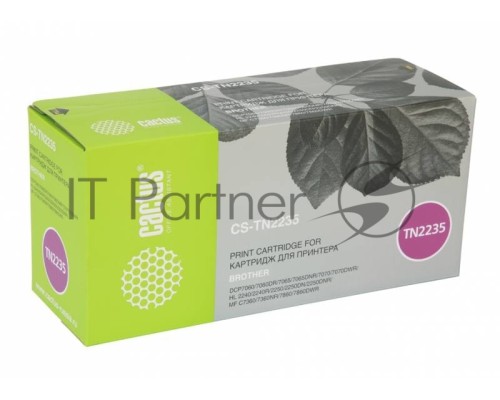 Картридж лазерный Cactus CS-TN2235 черный (1200 стр.) для Brother DCP7060/7060DR/7065/7065DNR/7070/7070DWR/HL-2240/2240R/2250/2250DN/2250DNR/MFC-7360/7360NR/7860/7860DWR