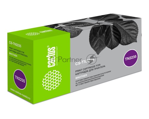 Картридж лазерный Cactus CS-TN2235 черный (1200 стр.) для Brother DCP7060/7060DR/7065/7065DNR/7070/7070DWR/HL-2240/2240R/2250/2250DN/2250DNR/MFC-7360/7360NR/7860/7860DWR