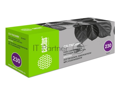 Картридж лазерный Cactus CS-TN230BK черный (2200 стр.) для Brother HL-3040/3070/DCP-9010/MFC-9120/9320
