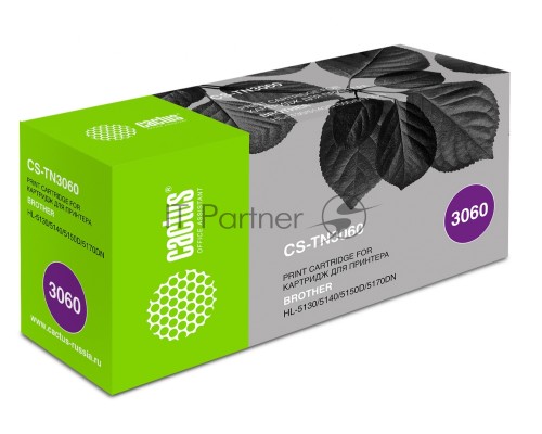 Картридж лазерный Cactus CS-TN3060 черный для Brother HL-5130/5140/5150D/5170DN (6700стр.)
