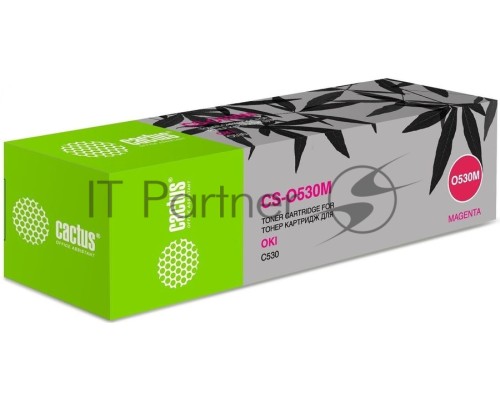 Картридж лазерный Cactus CS-O530M для OKI C530 пурпурный 5000 страниц