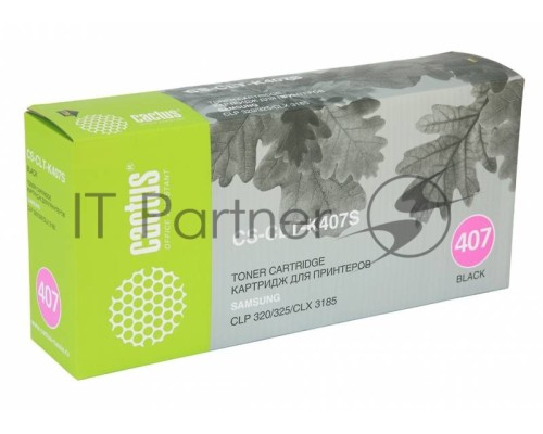 Картридж лазерный Cactus CS-CLT-K407S черный для Samsung CLP-325 CLX-3185 (1500стр.)