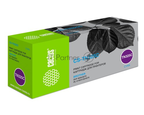 Картридж лазерный Cactus CS-TN325C голубой (3500 стр.) для Brother DCP 9055/9270; HL 4140/4150/4570
