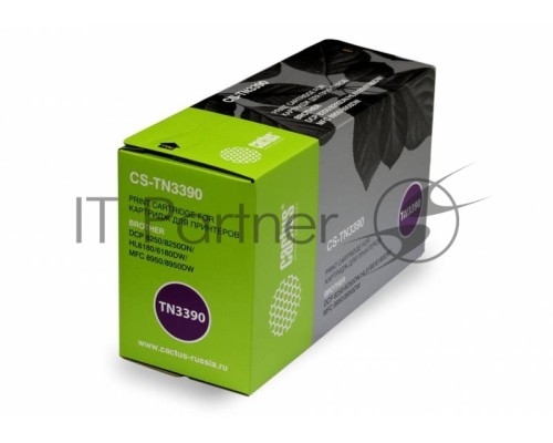 Картридж лазерный Cactus CS-TN3390 черный (12000 стр.) для Brother DCP 8250/8250DN/HL6180/6180DW/MFC 8950