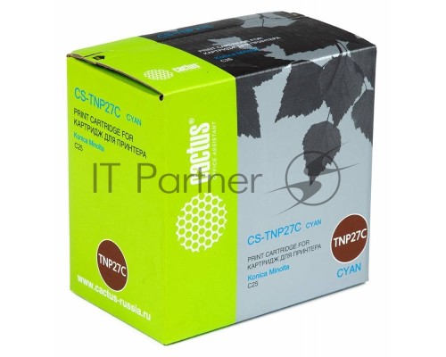 Картридж лазерный Cactus CS-TNP27C голубой для Konica Minolta C25 (6000стр.)