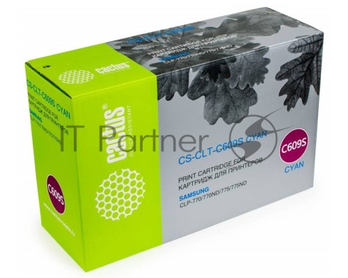 Картридж лазерный Cactus CS-CLT-C609S голубой (7000 стр.) для Samsung CLP 770/770ND/775/775ND
