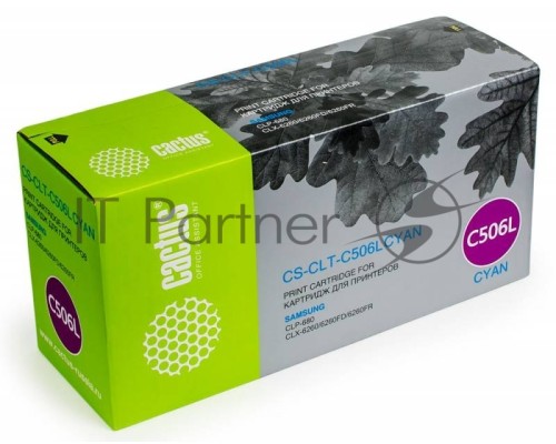 Картридж лазерный Cactus CS-CLT-C506L голубой для Samsung CLP 680; CLX 6260/6260FD/6260FR  (3500стр.)
