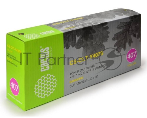 Картридж лазерный Cactus CS-CLT-Y407S желтый (1000 стр.) для Samsung CLP-325/CLX-3185