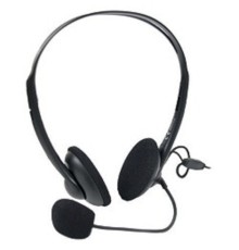 A4Tech HS-6, Черный {Гарнитура стерео, наклад, рег громкости на проводе, 20-20000Гц 32 Ом 97дБ, микр подвижной 97дБ, кабель 2, 3.5 jack 3 pin}