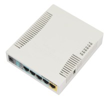 MikroTik RB951Ui-2HnD Беспроводной маршрутизатор  600Mhz CPU, 128MB RAM, 5xLAN, built-in 2.4Ghz 802b/g/n