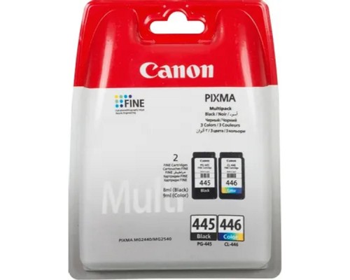 [Расходные материалы] Canon PG-445/CL-446 8283B004 ( 8283B008AA ) Картридж для PIXMA MG2540, PIXMA MG2440, 4 цвета, 180 стр.