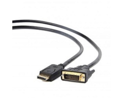 [кабели] Кабель DisplayPort-DVI Gembird/Cablexpert  1м, 20M/19M, черный, экран, пакет(CC-DPM-DVIM-1M)