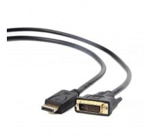 Кабель DisplayPort-DVI Gembird/Cablexpert  3м, 20M/19M, черный, экран, пакет(CC-DPM-DVIM-3M)