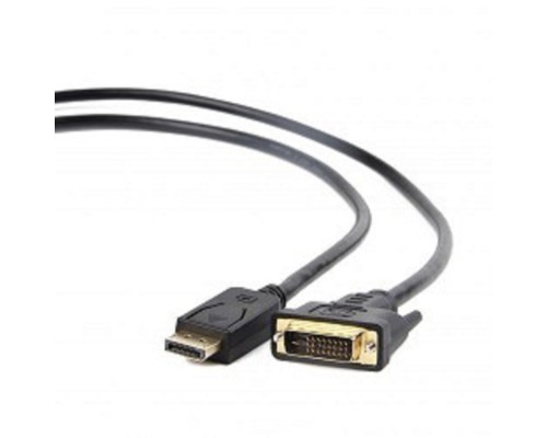 [кабели] Кабель DisplayPort-DVI Gembird/Cablexpert  3м, 20M/19M, черный, экран, пакет(CC-DPM-DVIM-3M)