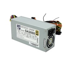 Procase GA2600 Блок питания ATX 2U  2FAN (600W), 80+ Gold, 200*100*70mm, Активный PFC,  +5B=20A, +12B=50A, +3,3B=20A, 5VSB=3.5A, -12B=0.3A, Защита от перегрузки 105-150%, Входное напряжение 160-240В