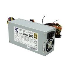 Procase GA2600 Блок питания ATX 2U  2FAN (600W), 80+ Gold, 200*100*70mm, Активный PFC,  +5B=20A, +12B=50A, +3,3B=20A, 5VSB=3.5A, -12B=0.3A, Защита от перегрузки 105-150%, Входное напряжение 160-240В
