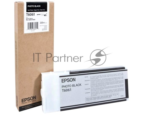 Картридж Epson C13T606100 фото черный (220 мл.) для Stylus Pro 4880