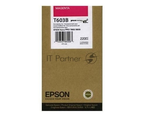Картридж струйный Epson C13T603B00 пурпурный (220 мл) для Epson St Pro 7800/9800