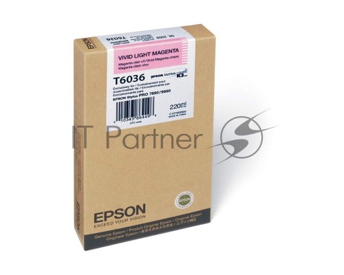 Картридж струйный Epson C13T603600 светло-пурпурный для Epson St Pro 7880/9880 (220мл)