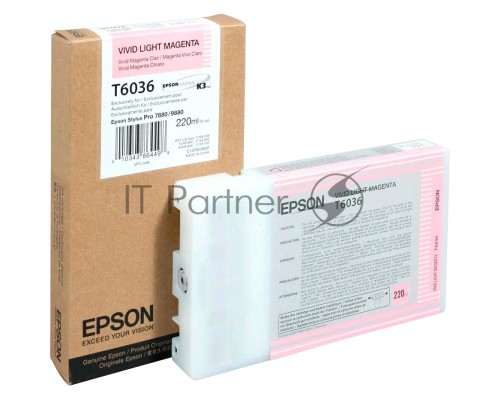 Картридж струйный Epson C13T603600 светло-пурпурный для Epson St Pro 7880/9880 (220мл)