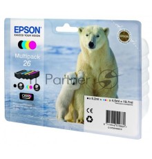 Картридж струйный Epson C13T26164010 черный/голубой/желтый/пурпурный набор карт. (200 стр 17 мл ) для Epson XP-600/605/700/710/800