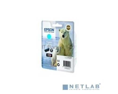 Картридж струйный Epson (C13T26324012/C13T26324010) 26XL голубой, 700 стр., для Epson XP-600/605/700/710/800