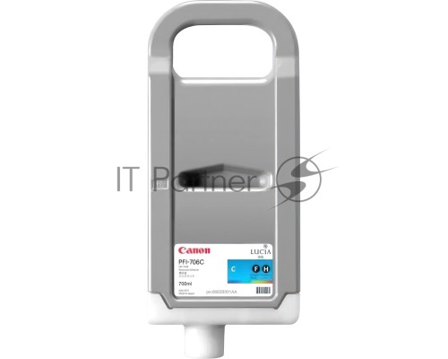 Картридж струйный Canon PFI-706 C голубой для iPF8300S/8400/9400S/9400 (6682B001)