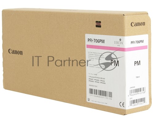 Картридж струйный Canon PFI-706 PM фото пурпурный для iPF8300S/8400/9400S/9400 (6686B001)
