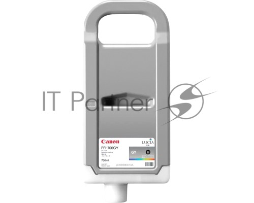 Картридж струйный Canon PFI-706 GY (6690B001) серый (700 мл) для Canon iPF8300S/8400/9400S/9400