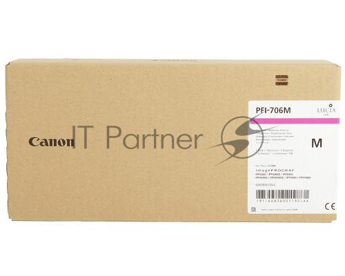 Картридж струйный Canon PFI-706 M пурпурный для iPF8300S/8400/9400S/9400 (6683B001)
