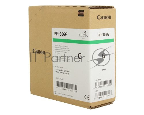 Картридж струйный Canon PFI-306 G зеленый для iPF8400/9400 (6664B001)