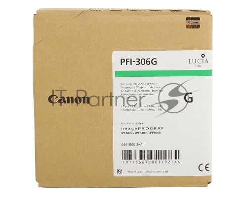 Картридж струйный Canon PFI-306 G зеленый для iPF8400/9400 (6664B001)