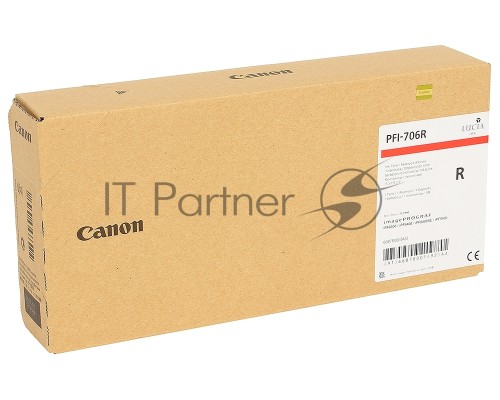 Картридж струйный Canon PFI-706 R красный для iPF8400/9400 (6687B001)