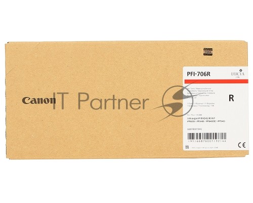 Картридж струйный Canon PFI-706 R красный для iPF8400/9400 (6687B001)