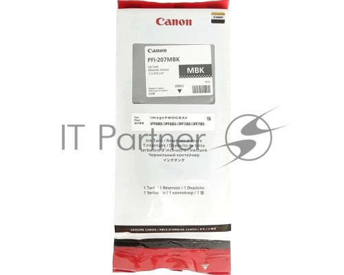 Картридж струйный Canon PFI-207 MBK черный матовый для для iPF680/685/780/785 300ml (8788B001)