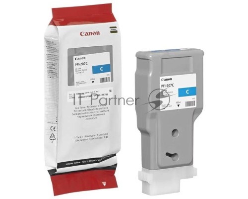 Картридж струйный Canon PFI-207 C голубой для для iPF680/685/780/785 300ml (8790B001)