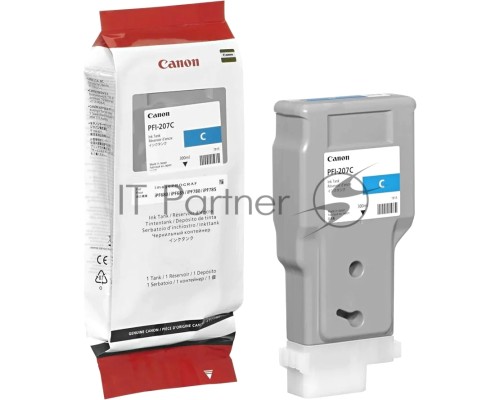 Картридж струйный Canon PFI-207 C голубой для для iPF680/685/780/785 300ml (8790B001)