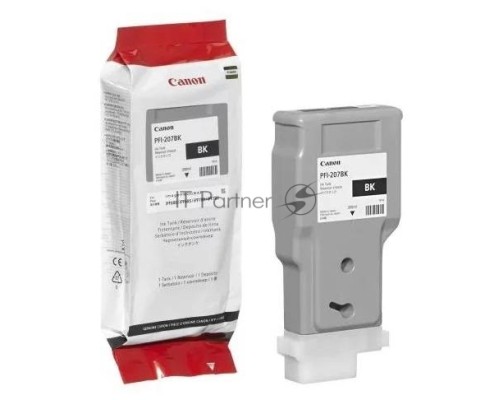 Картридж струйный Canon PFI-207 BK (8789B001) черный (300 мл)  для Canon imagePROGRAPH iPF680, 685, 780, 785