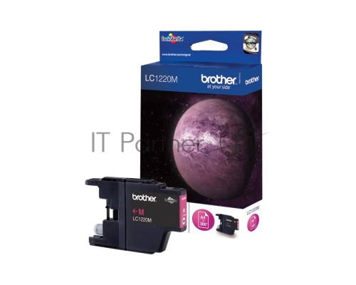 Картридж струйный Brother LC1220M пурпурный (300стр.) для Brother MFC-J430W/J825DW/DCP-J525W