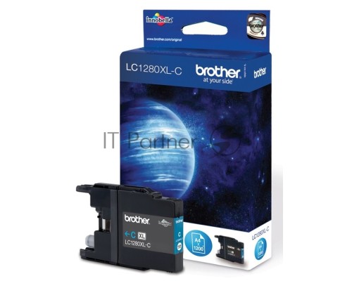Картридж струйный Brother LC1280XLC голубой (1200 стр.) для Brother MFC-J6510DW/J69010DW
