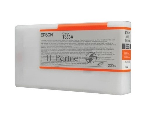 Картридж струйный Epson C13T653A00 оранжевый для Stylus Pro 4900 (200ml)