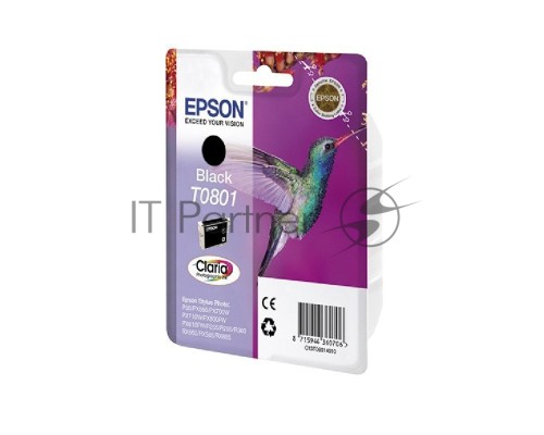 Картридж струйный Epson C13T08014011 черный для Epson St Ph P50/PX660/PX720WD (330стр.)