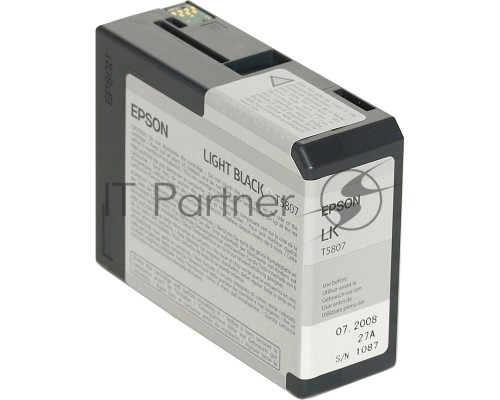 Струйный картридж EPSON C13T580700 для Stylus Pro 3800 80 мл light black
