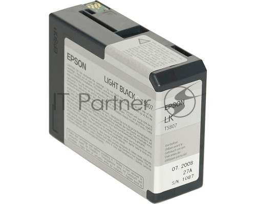 Струйный картридж EPSON C13T580700 для Stylus Pro 3800 80 мл light black