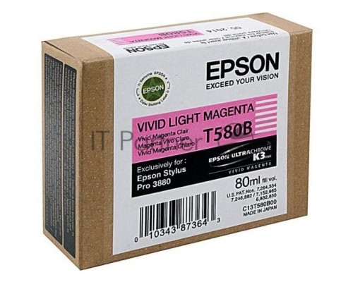Картридж струйный Epson C13T580B00 светло-пурпурный (80ml)