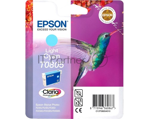 Картридж струйный Epson C13T08054011 светло-голубой для Epson St Ph P50/PX660/PX720WD (330стр.)