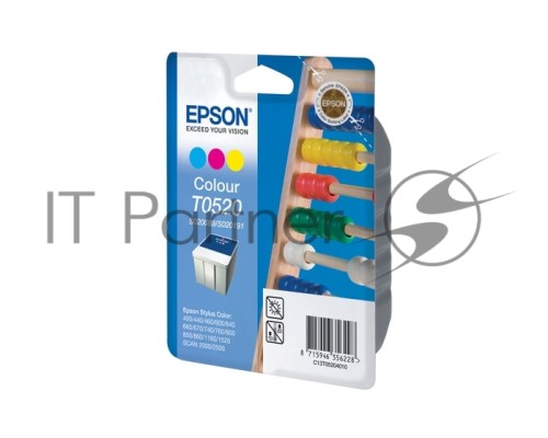 Картридж струйный Epson C13T052040 многоцветный (330 стр.) для Epson St C400/600/800/1520/850/440/460/640