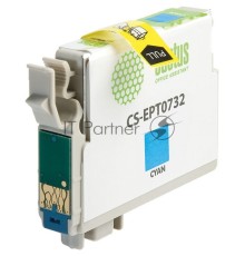Картридж струйный Cactus CS-EPT0732 голубой (11,4 мл) для Epson Stylus С79/C110/СХ3900/CX4900/CX5900/CX7300/CX8300/CX9300