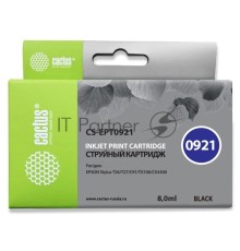 Картридж струйный Cactus CS-EPT0921 черный (8 мл) для Epson Stylus C91/CX4300/T26/T27/TX106/TX109/TX117/TX119