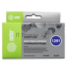 Картридж струйный Cactus CS-EPT1291 черный (15 мл) для Epson Stylus Office B42/BX305/BX305F/BX320/BX525/BX625/SX420/SX425/SX525/SX620
